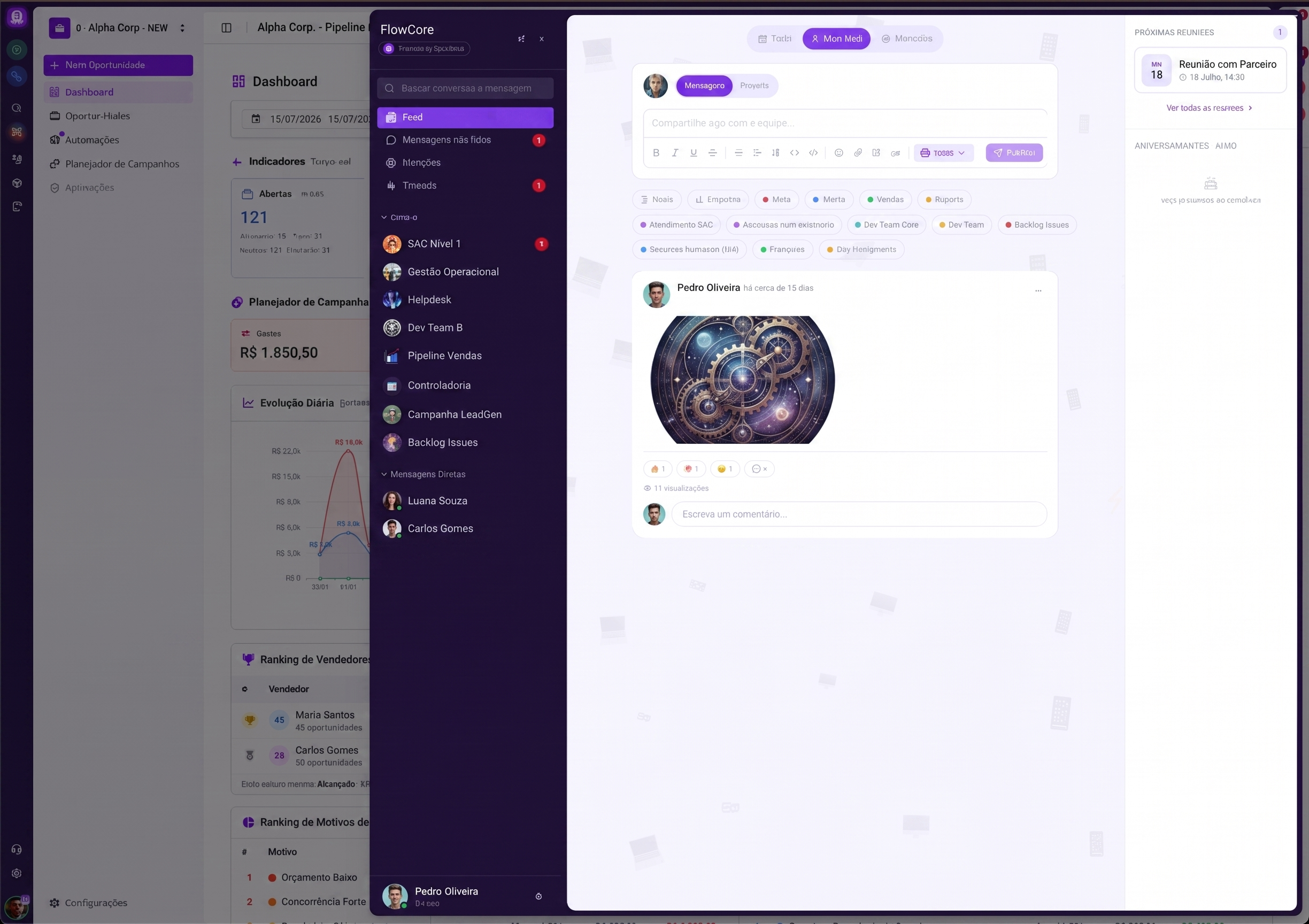 comLink, o novo chat interno integrado ao SprintHub
